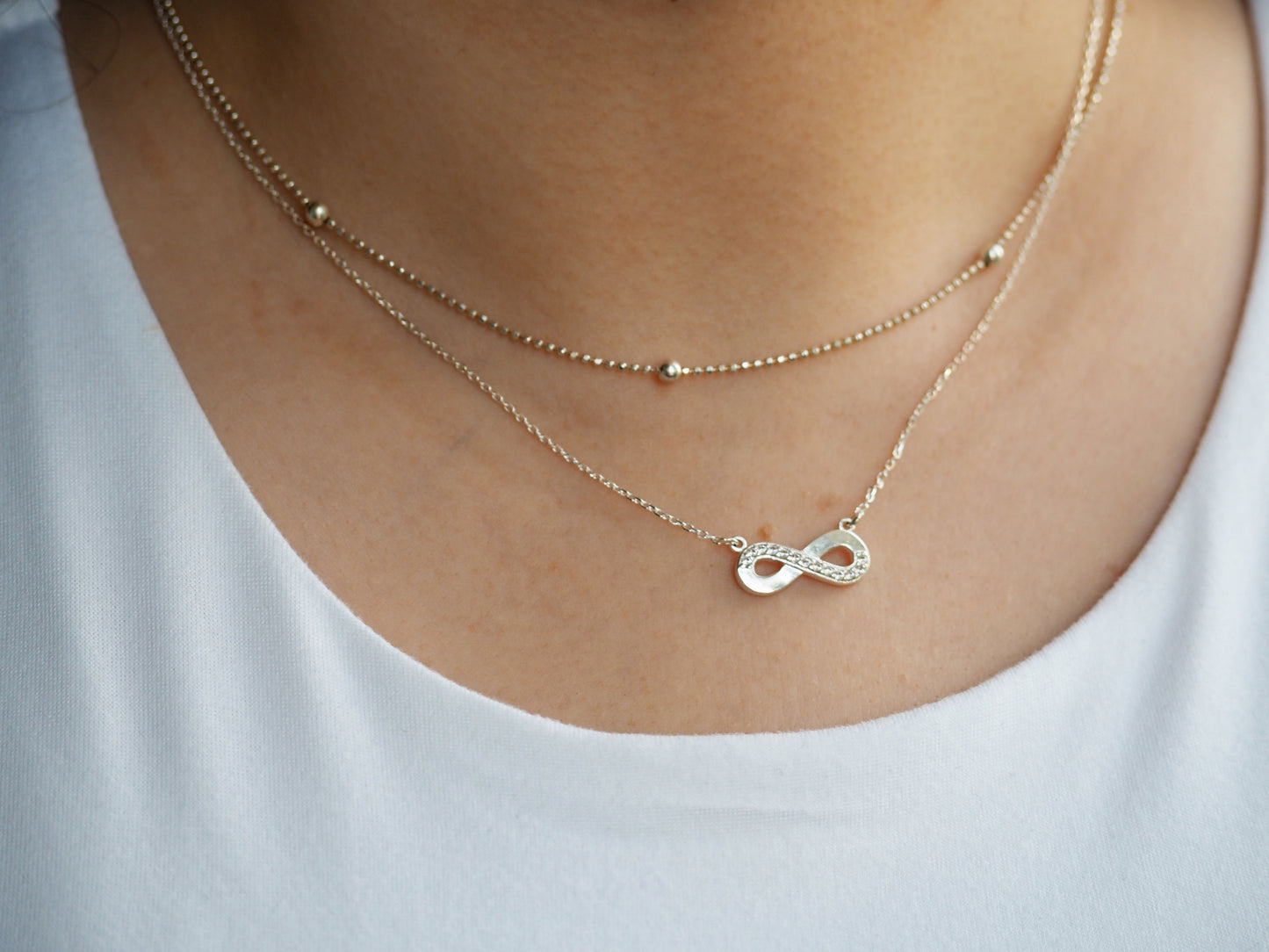 Infinite Necklace in Sterling Silver 925