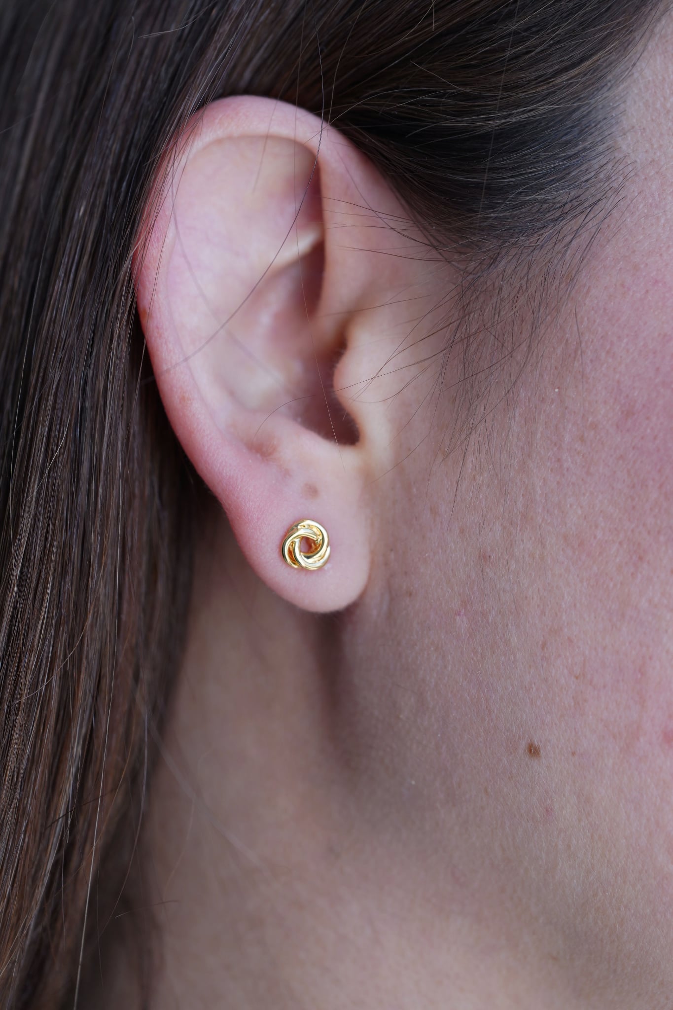 Knot Earrings – 22k Gold Plated-Waterproof