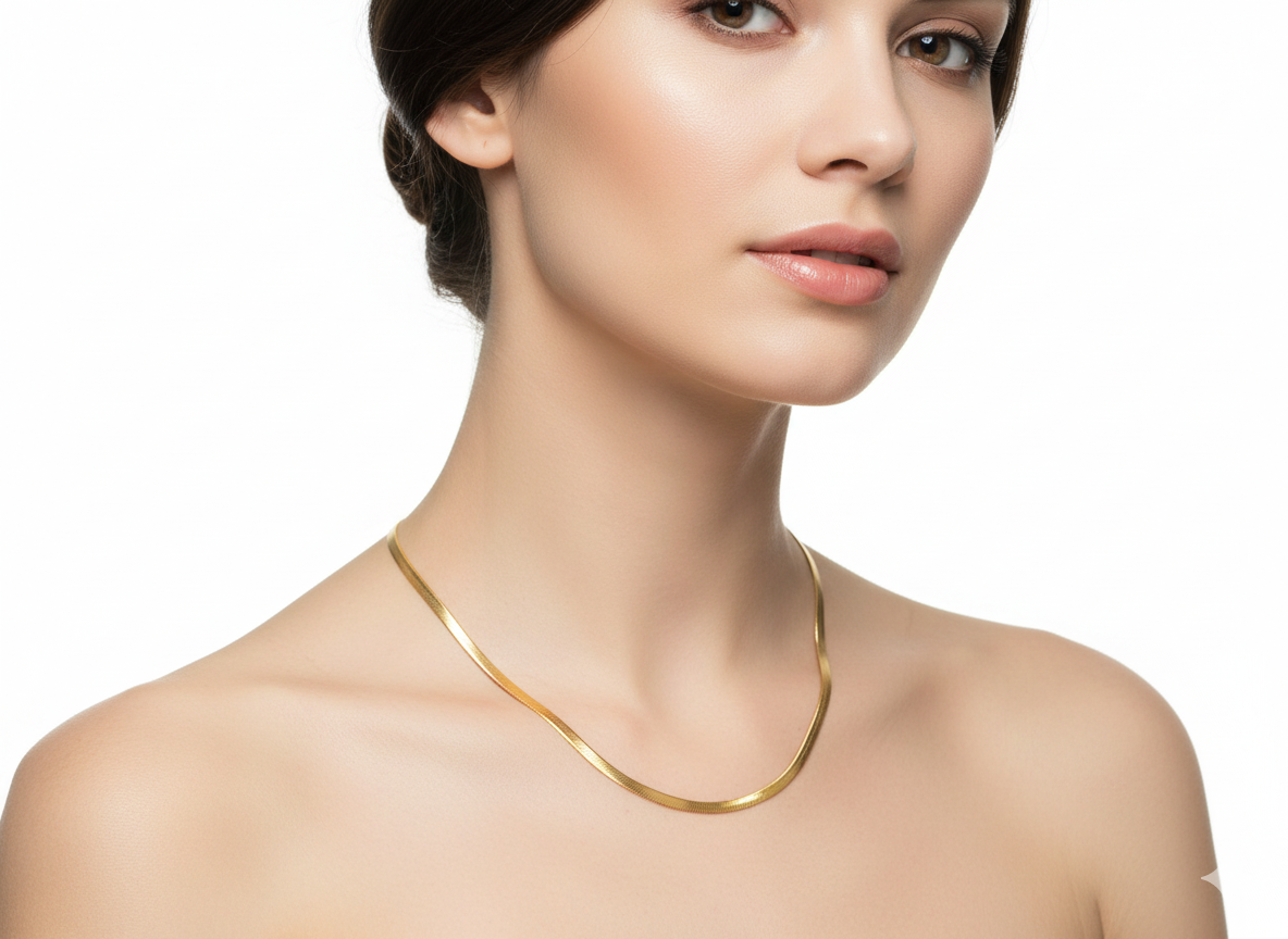 18K Gold Plated Braided Snake Chain Necklace