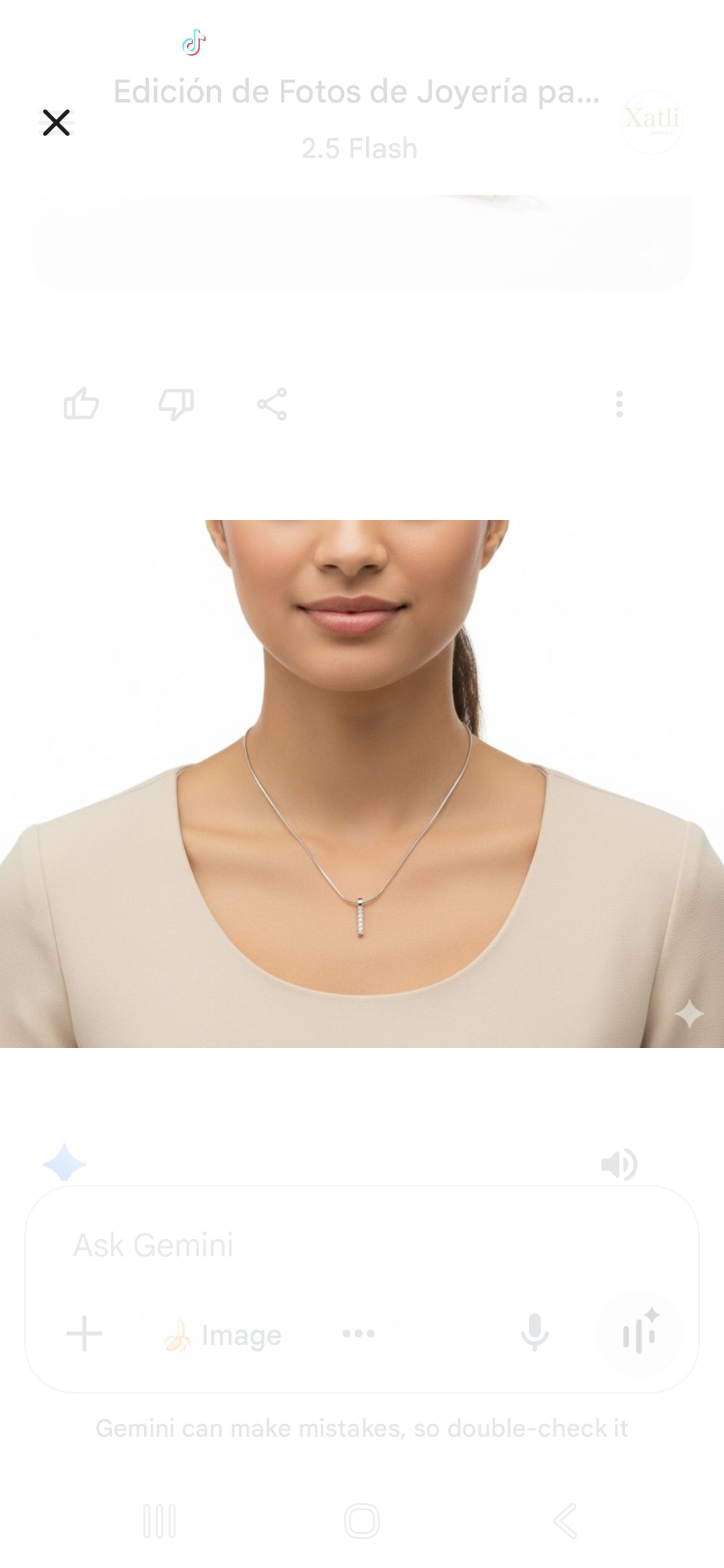 Necklace Zircons Stick – Sterling Silver 925