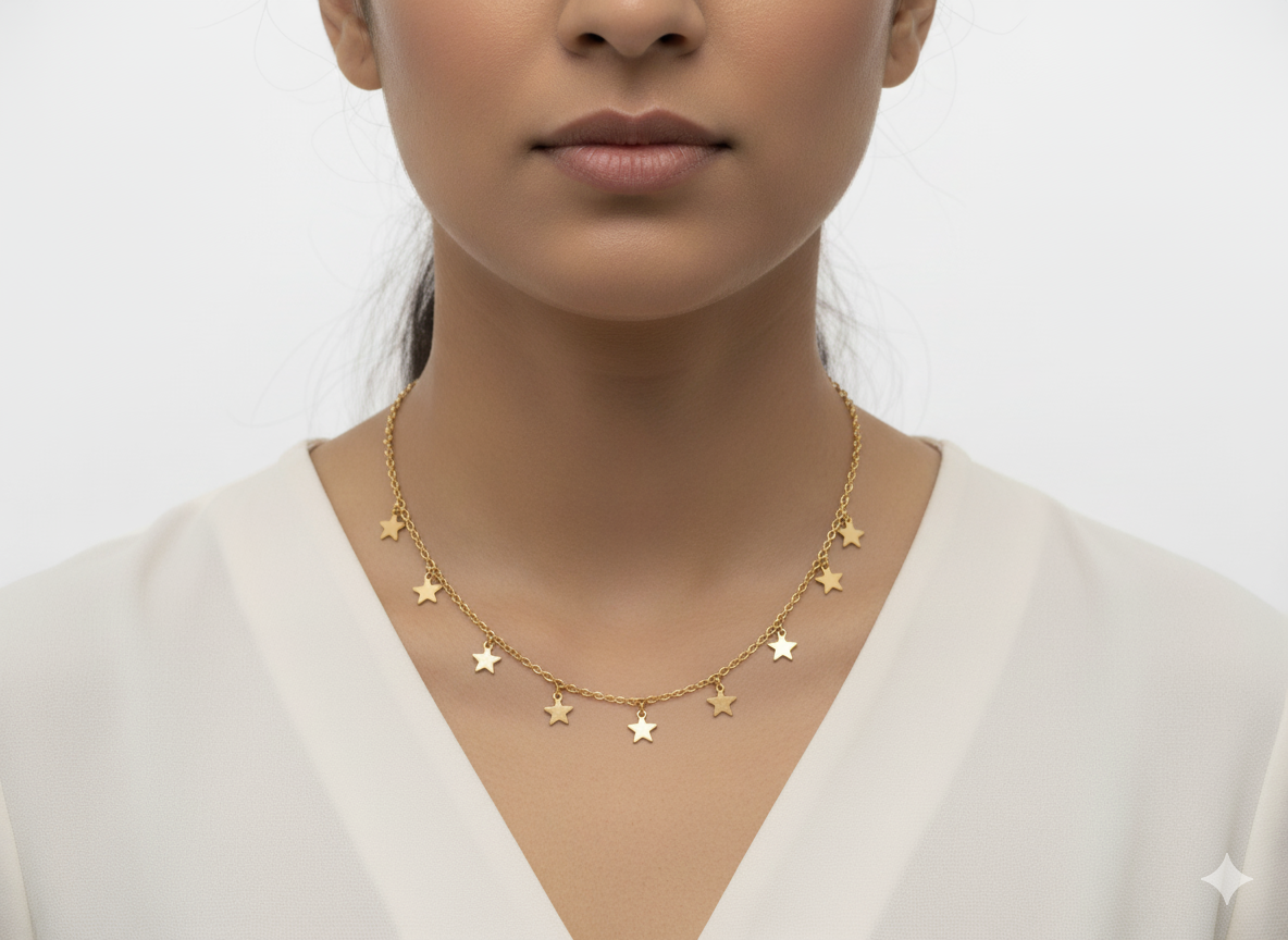 18K Gold-Plated Star Necklace