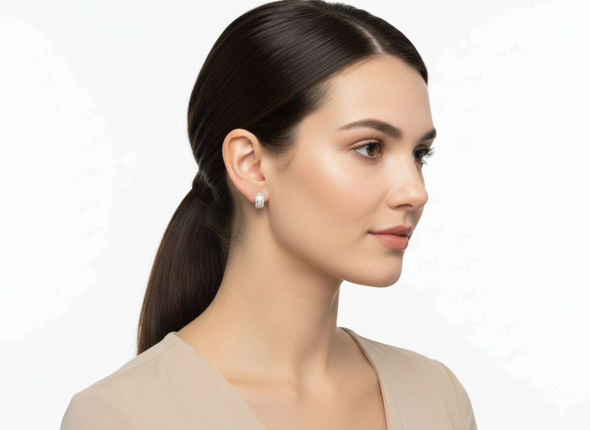 Huggies Kelly Zircons - Sterling Silver 925