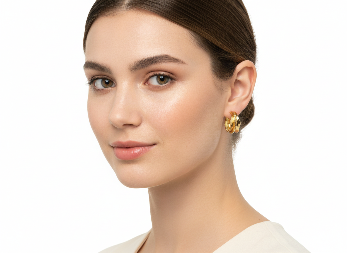 Hoops Chunky Classic Earrings - Gold Plated 18k