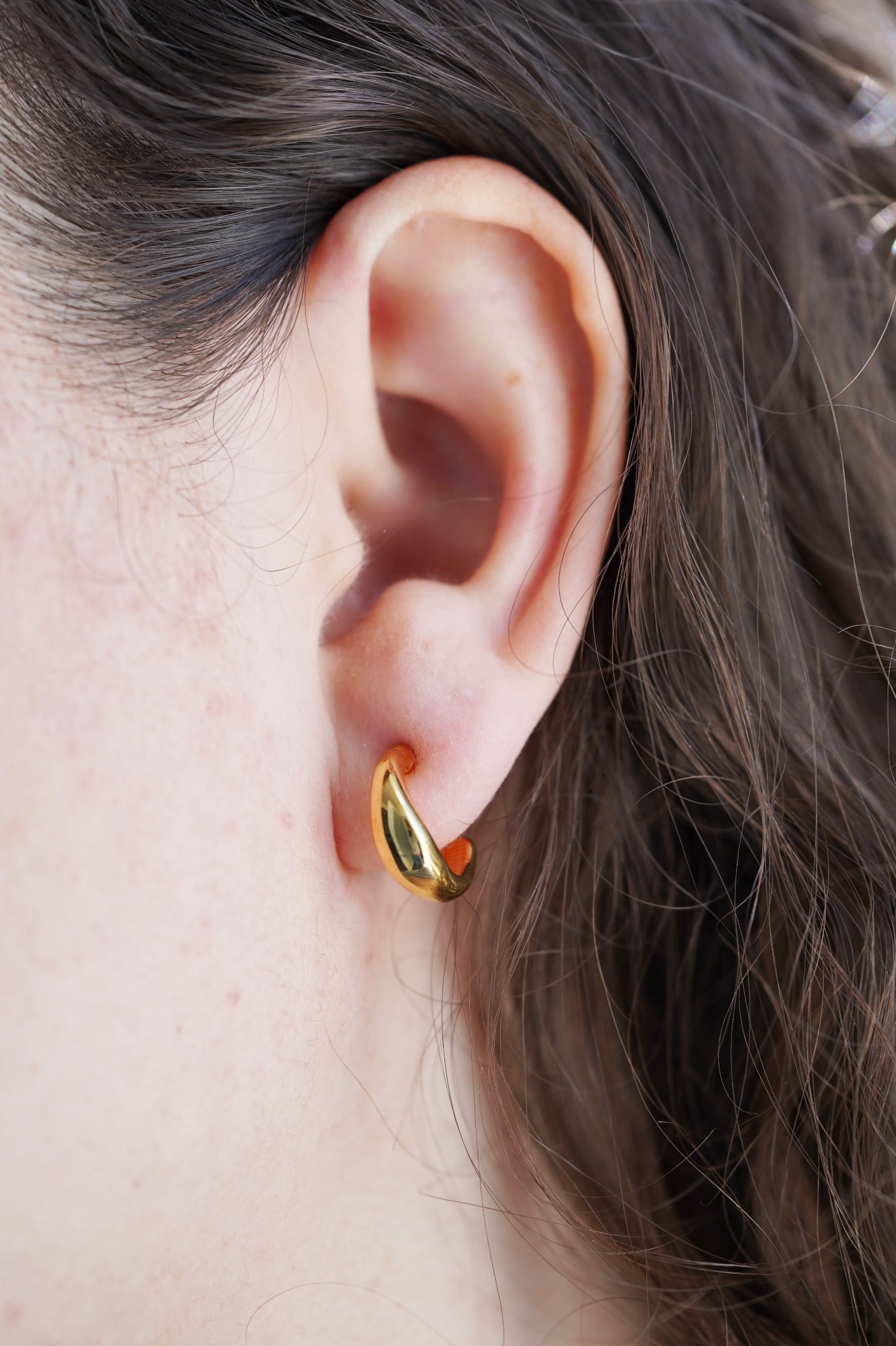22k Gold Hoop Earrings – Gold Filled, Tube Hoop- Waterproof