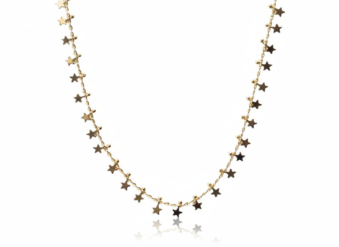 18K Gold-Plated Small Stars Necklace