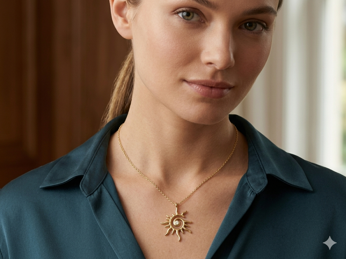 Gold Plated 18k Square Chain Necklace with Natural Mother Pearl