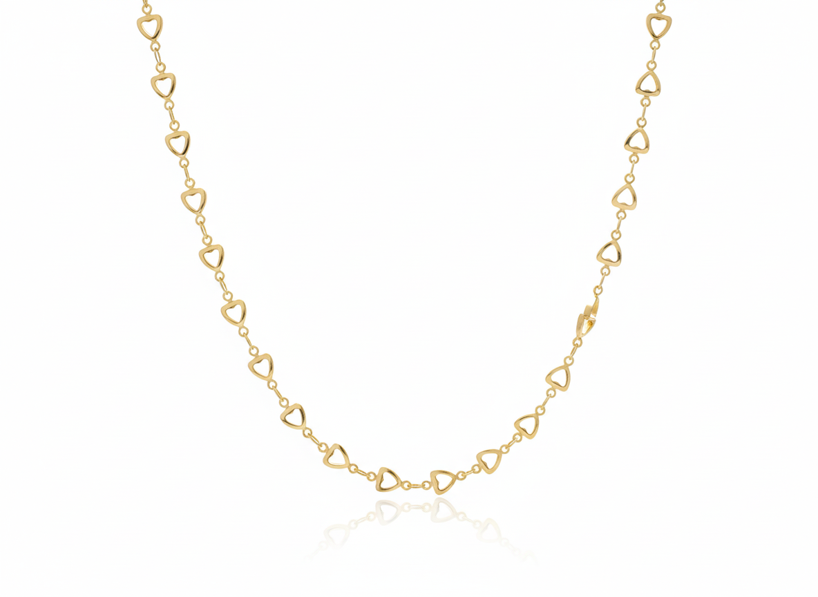 Hearts Necklace-Gold Plated 18k