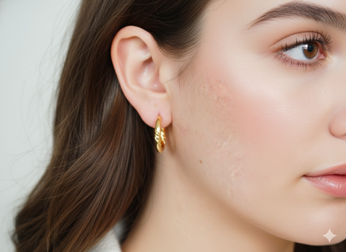 18k Gold Plated Hoop Earrings with Classic Lines