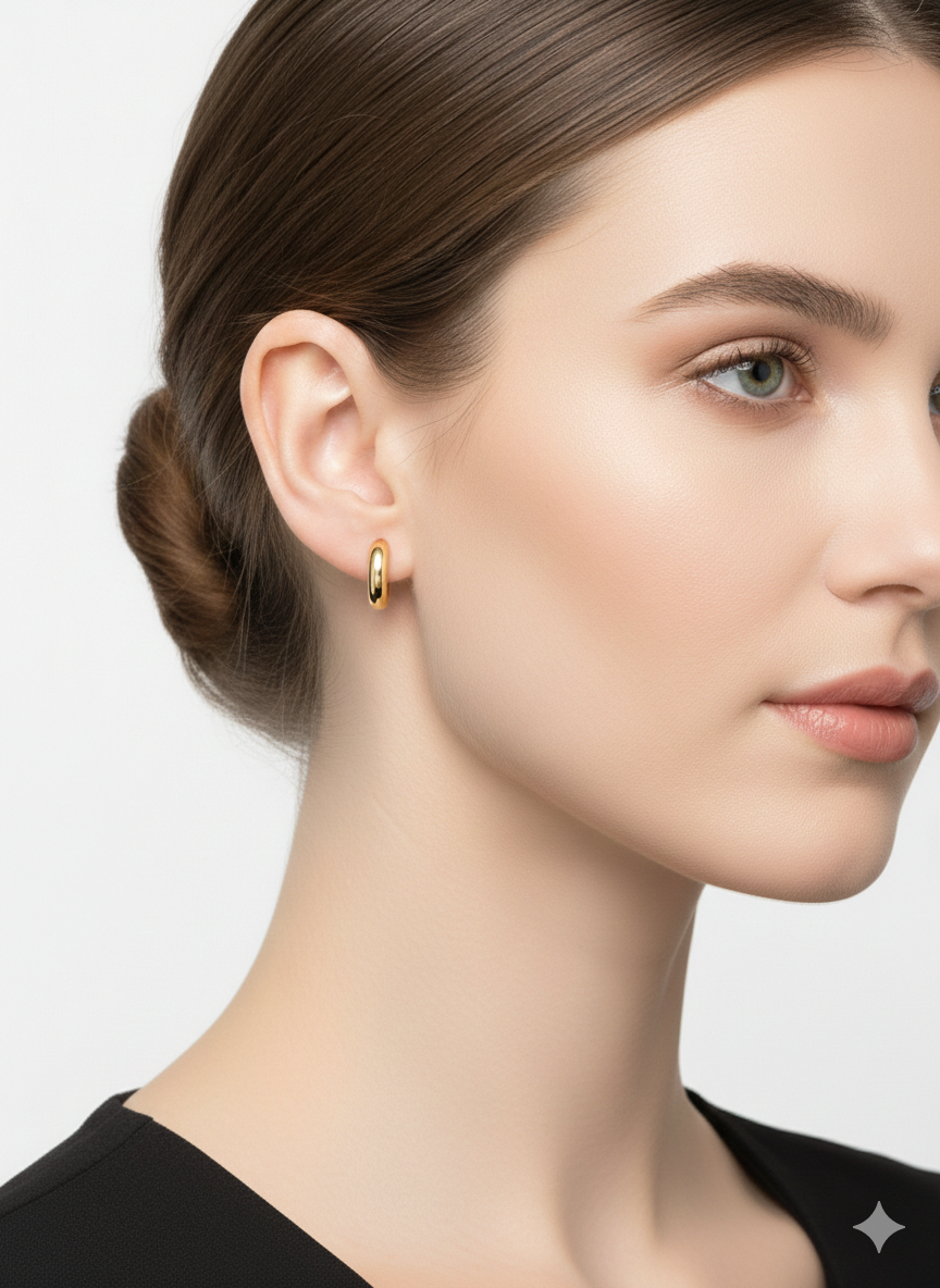 Classic Huggie Earrings – 18K Gold Plated