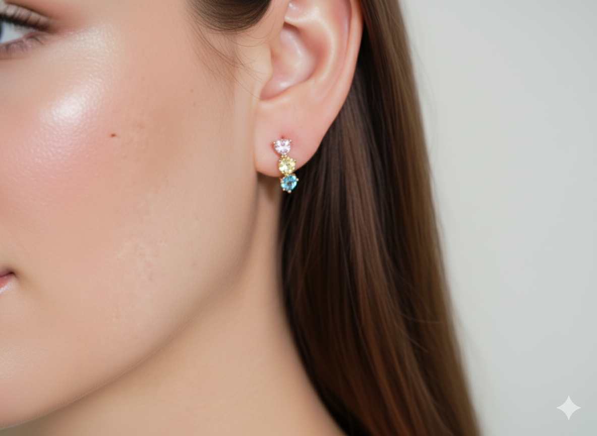 Huggies Soft Zircons - Sterling Silver 925