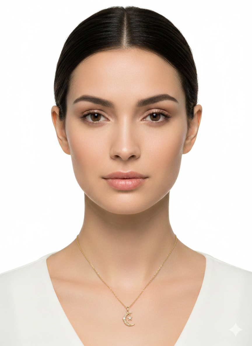 Noon & Star Mobile Necklace – 18K Gold Plated