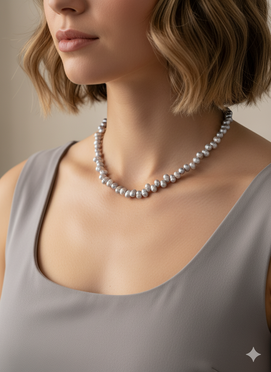 Grey Freshwater Pearl Necklace