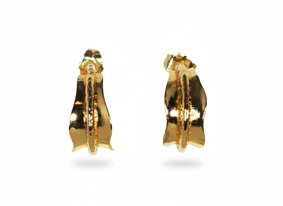 Hoops Chunky Classic Earrings - Gold Plated 18k