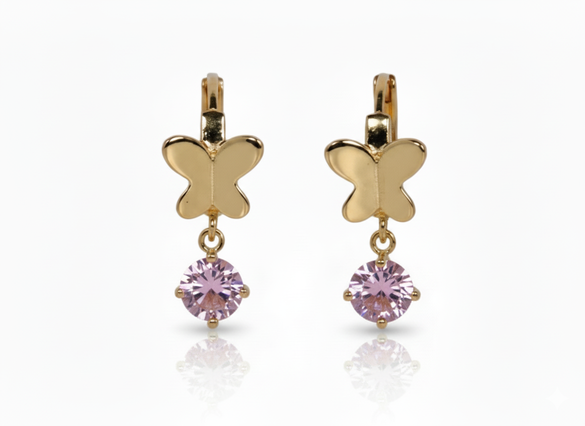 Huggies with Zirconia and- 18K Gold Plated