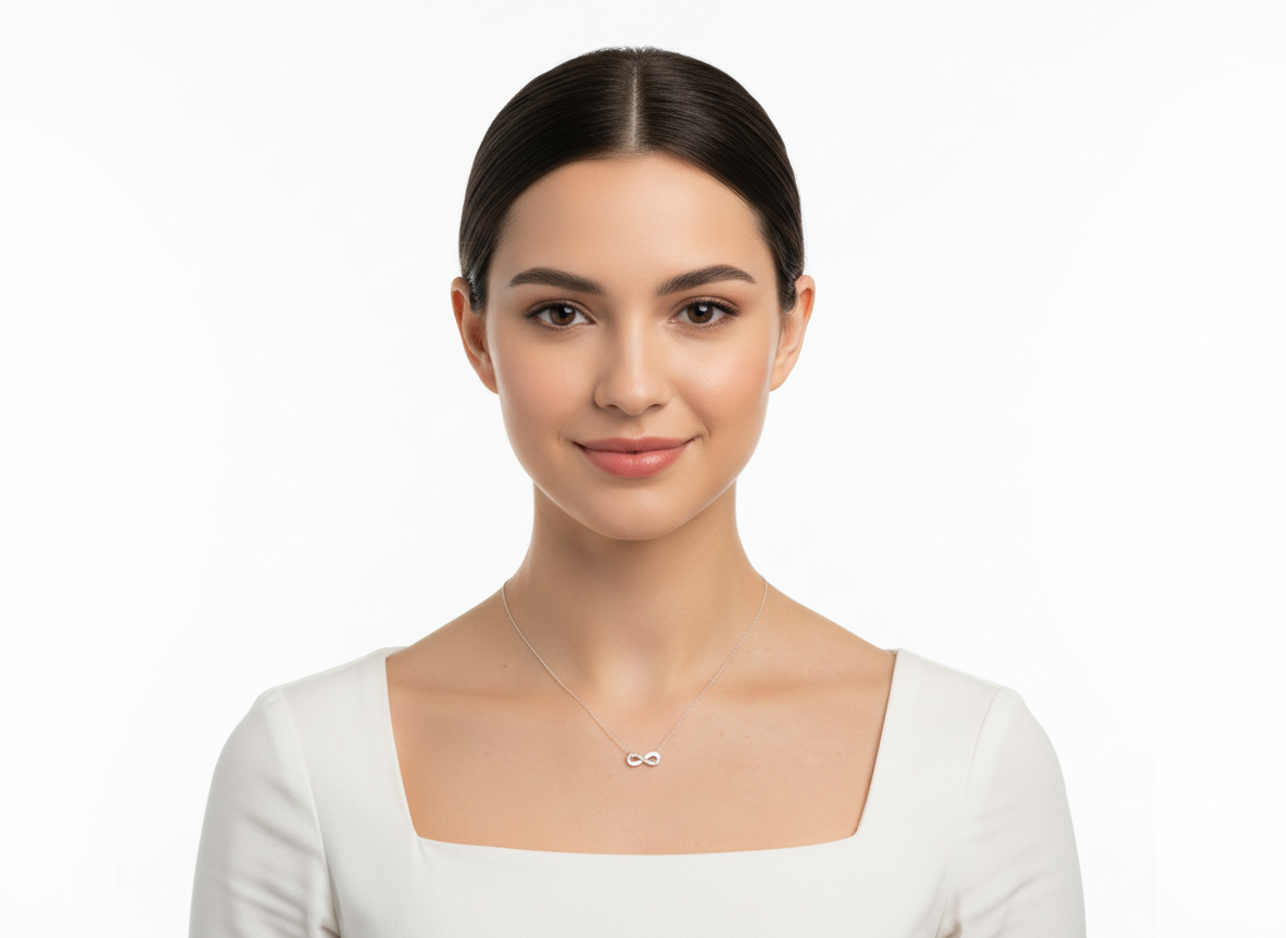 Infinite Necklace in Sterling Silver 925