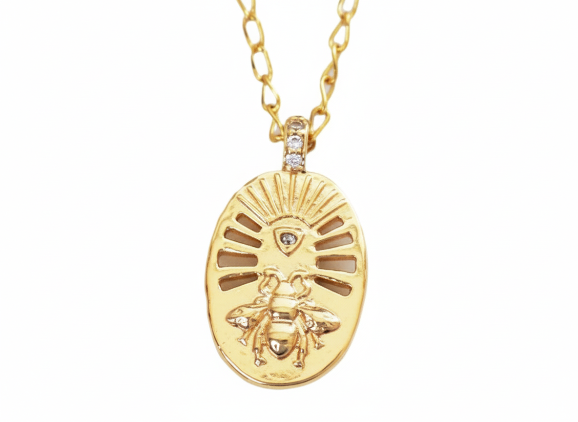 11.11 Pendant Necklace with Zircons | 18K Gold Plated