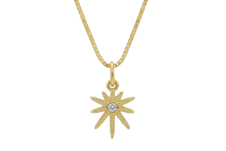 Star Zirconia Pendant Necklace  – 18K Gold Plated