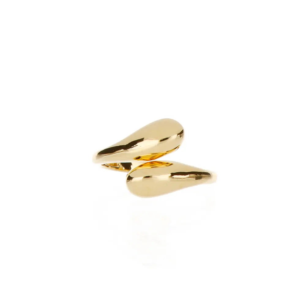 Adjustable Droplet Ring – 22K Gold Plated