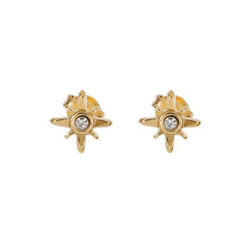 Earrings Star with Zircon