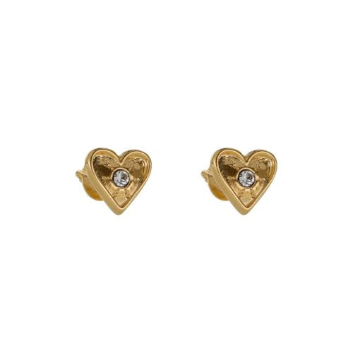 Earrings Heart Zircons