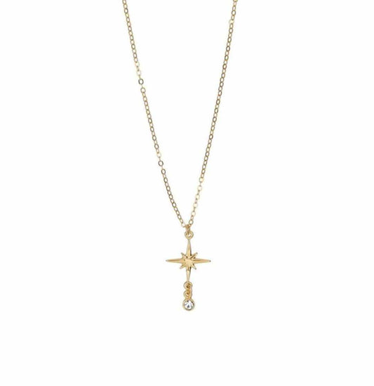 Necklace Star with Crystal and Zircon