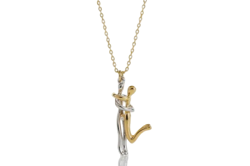 Couple Love Pendant Necklace for Women – 18K Gold Plated