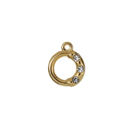 Necklace Circle with Zirconia's Gold plated 22k