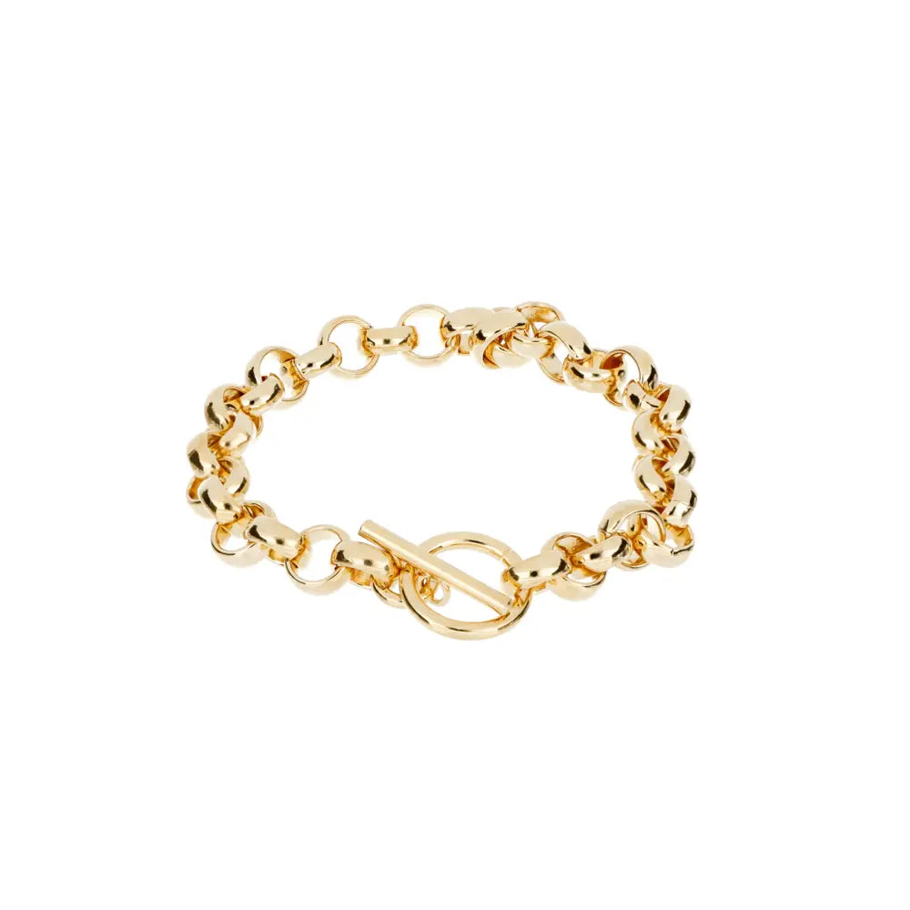 Circle Chain Bracelet – 22k Gold Plated