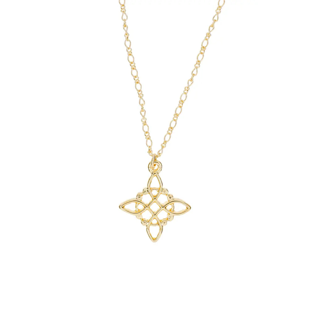 Witch’s Knot Necklace – 22K Gold Plated