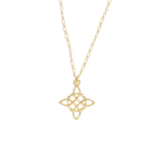 Witch’s Knot Necklace – 22K Gold Plated