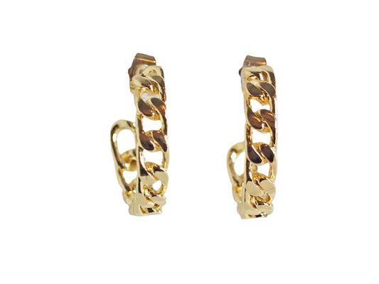 Hoops shape of chain-Gold Plated 18k