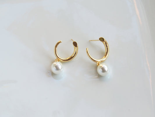 Pearls Earrings Gold Plated 18k