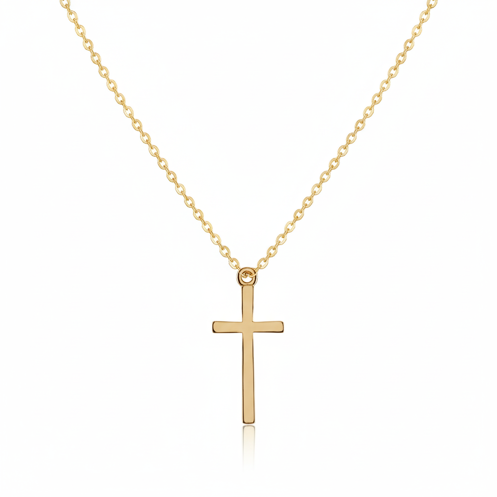 Necklace Cross-Gold plated 22k