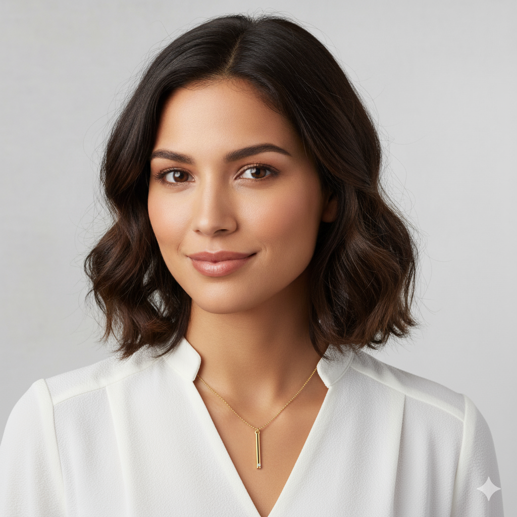 Long Stick Zirconia Necklace – 22K Gold Plated