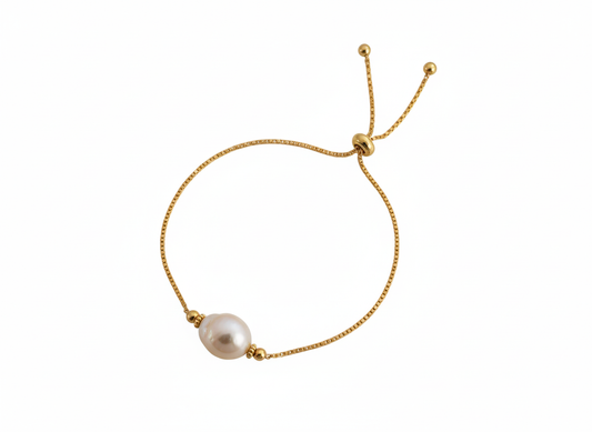 Water Fresh Pearl Bracelet in Gold Plated 18k
