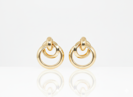 Vintage Triple Rings Earrings