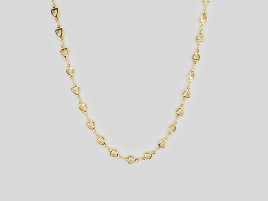 Gold Plated Hearts Necklace