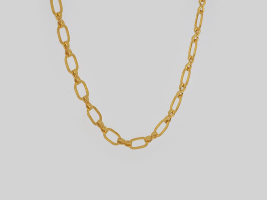 Circle Chain Made Gold Plated 18k .Beautiful handmade necklace. Gold plated chain necklace by Xatli. Gold plated necklace Canada. 18k gold plated chain. Affordable jewelry for every occasion.