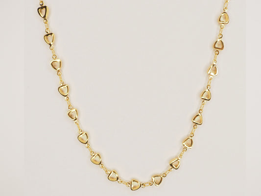 Hearts Necklace-Gold Plated 18k