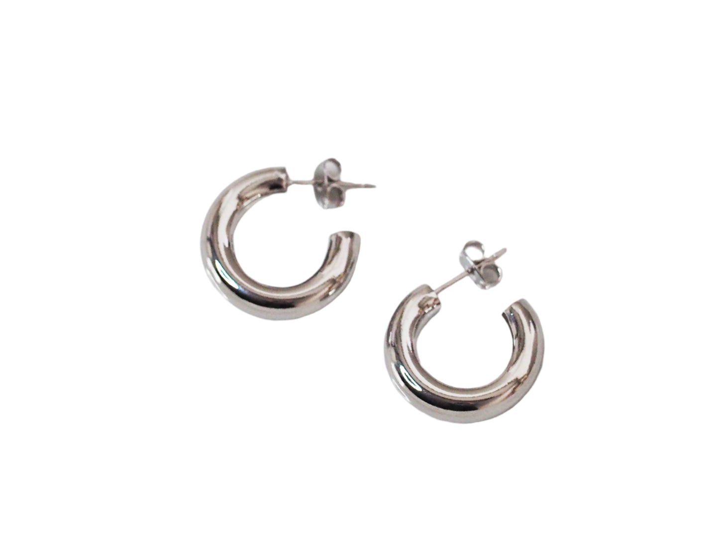 Chunky Classic Hoops - Silver Plated