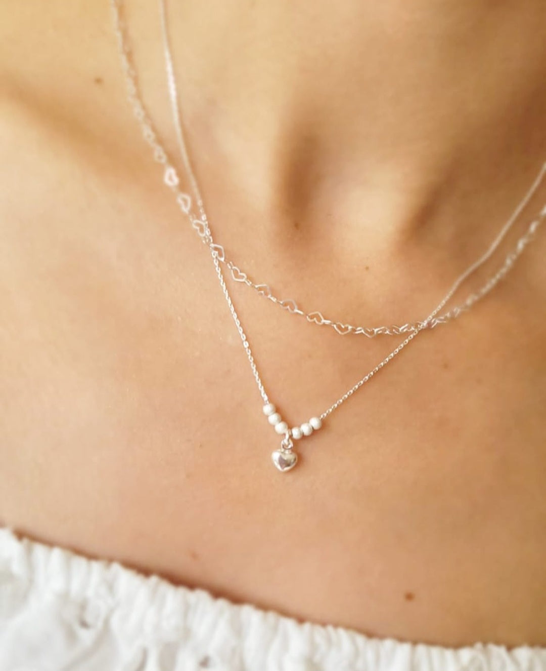 Mini Heart Necklace Sterling Silver 925