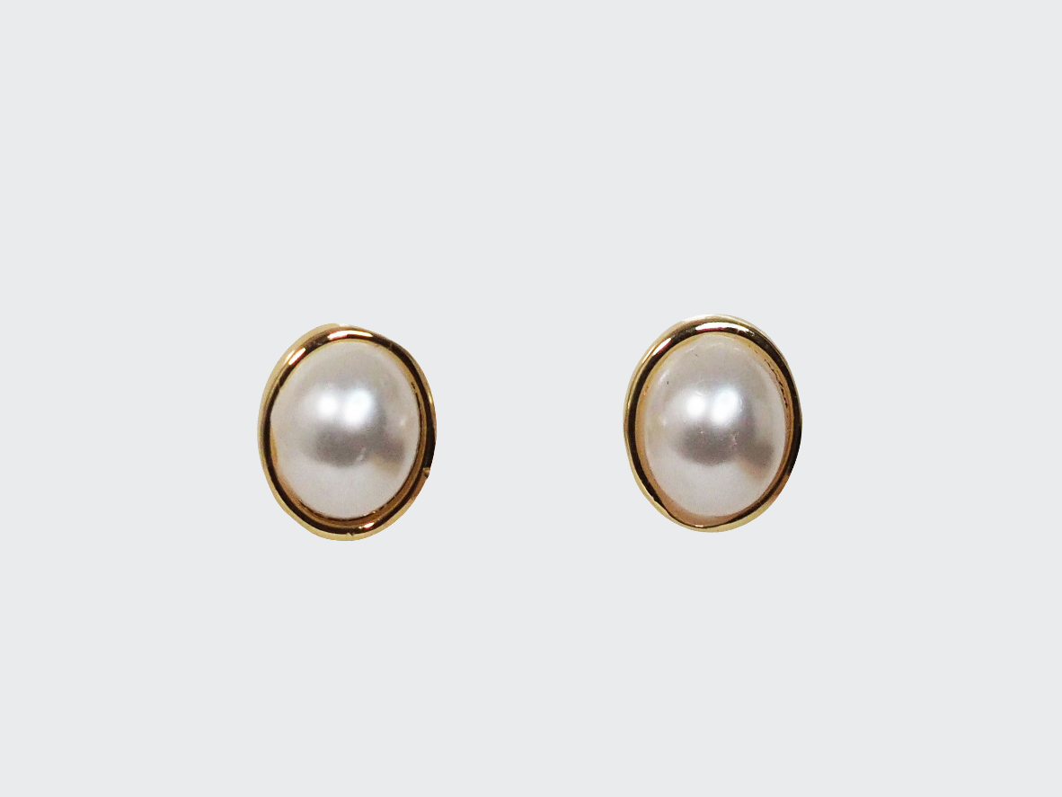 Earrings Circle Pearl