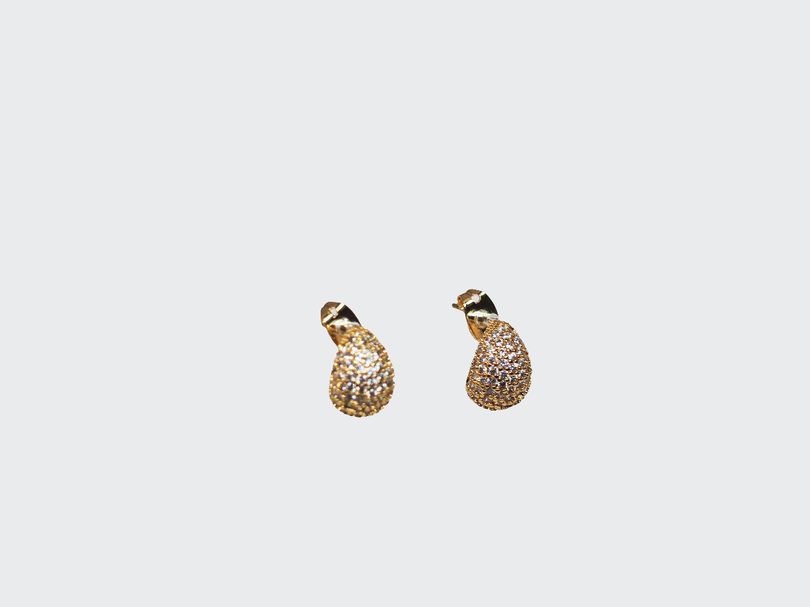 Earrings Mini Drops with Zircons.