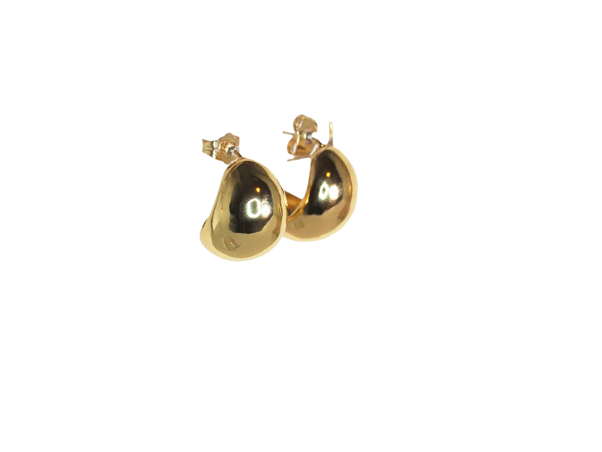 Huggies Drops Chunky Earrings - Gold Plated 18k