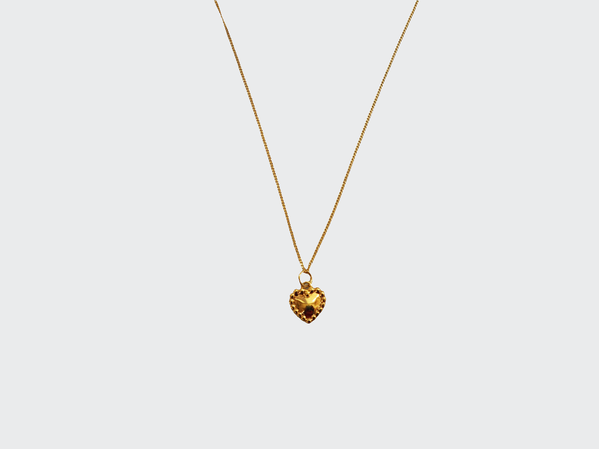 22k Gold Plated Mini Heart Necklace