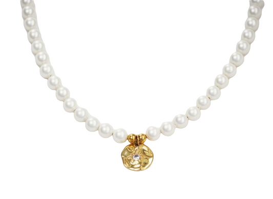 Freshwater Pearl Necklace with Star Pendant – 18K Gold Plated