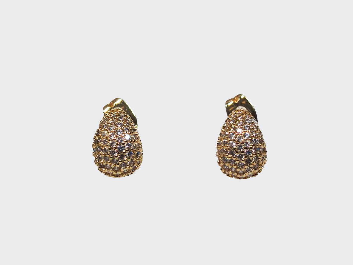 Earrings Mini Drops with Zircons.