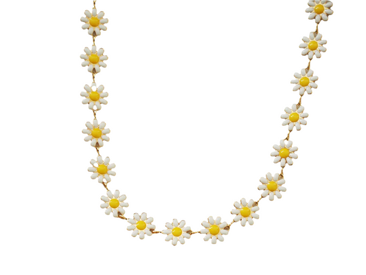 Gold Plated 18k Marguerite Necklace