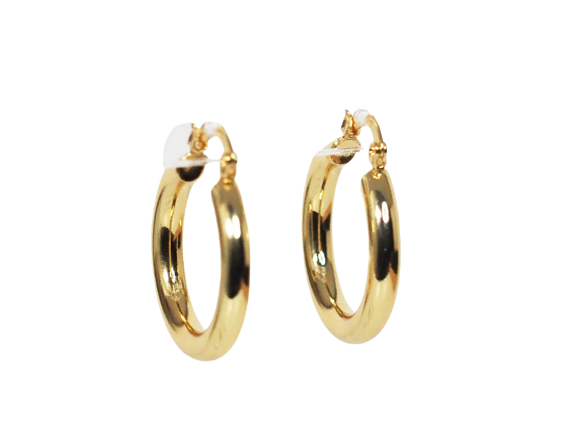 18k Gold Plated Classic Super Light Hoops