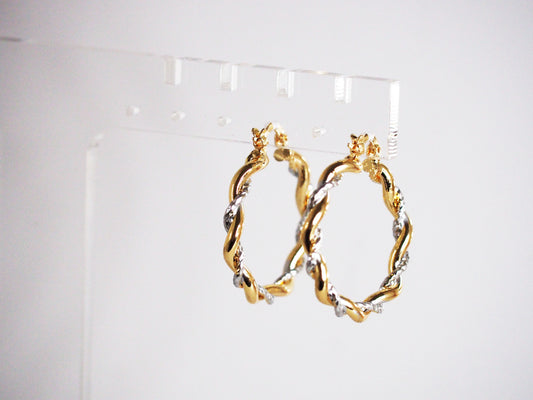 Hoops Silver & Gold Rope shape